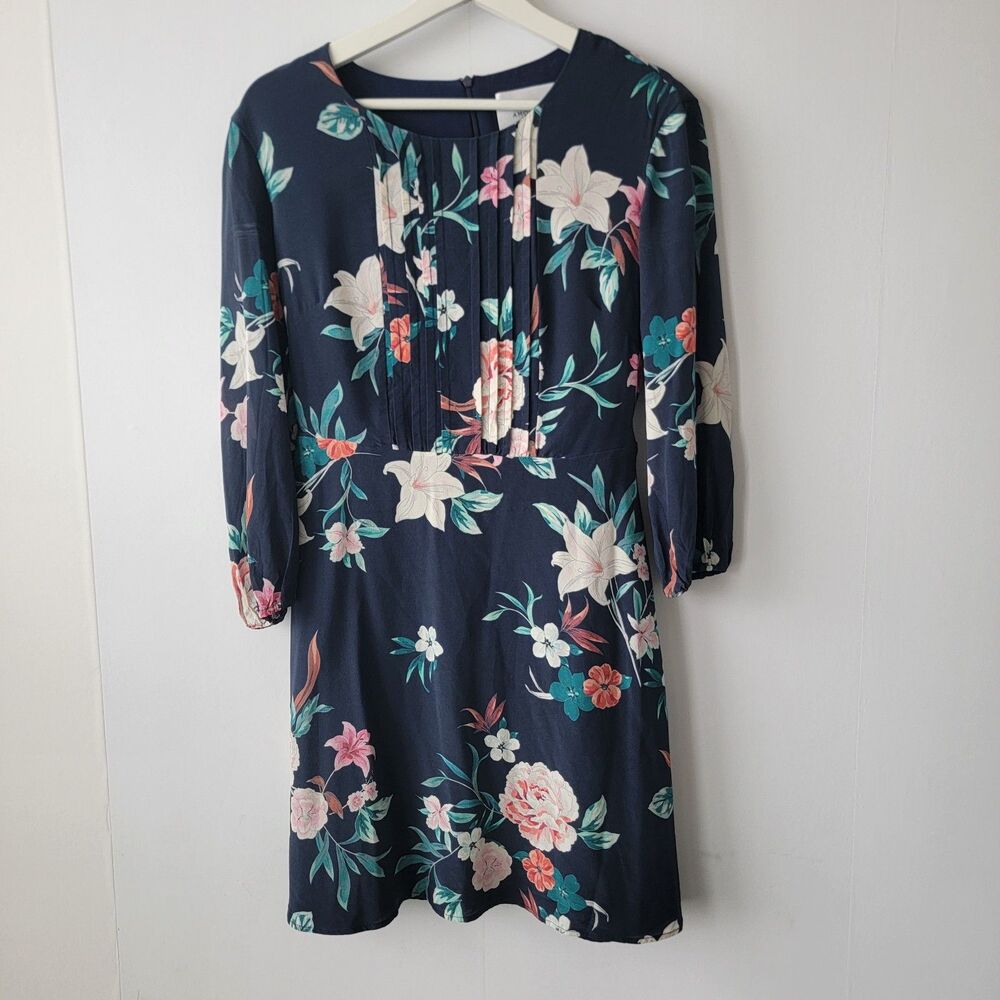 Amour Vert womens 100% Silk Dakota Saint Cloud Floral Print Dress size S